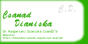 csanad dianiska business card
